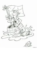 Piet Piraat kleurplaat 1